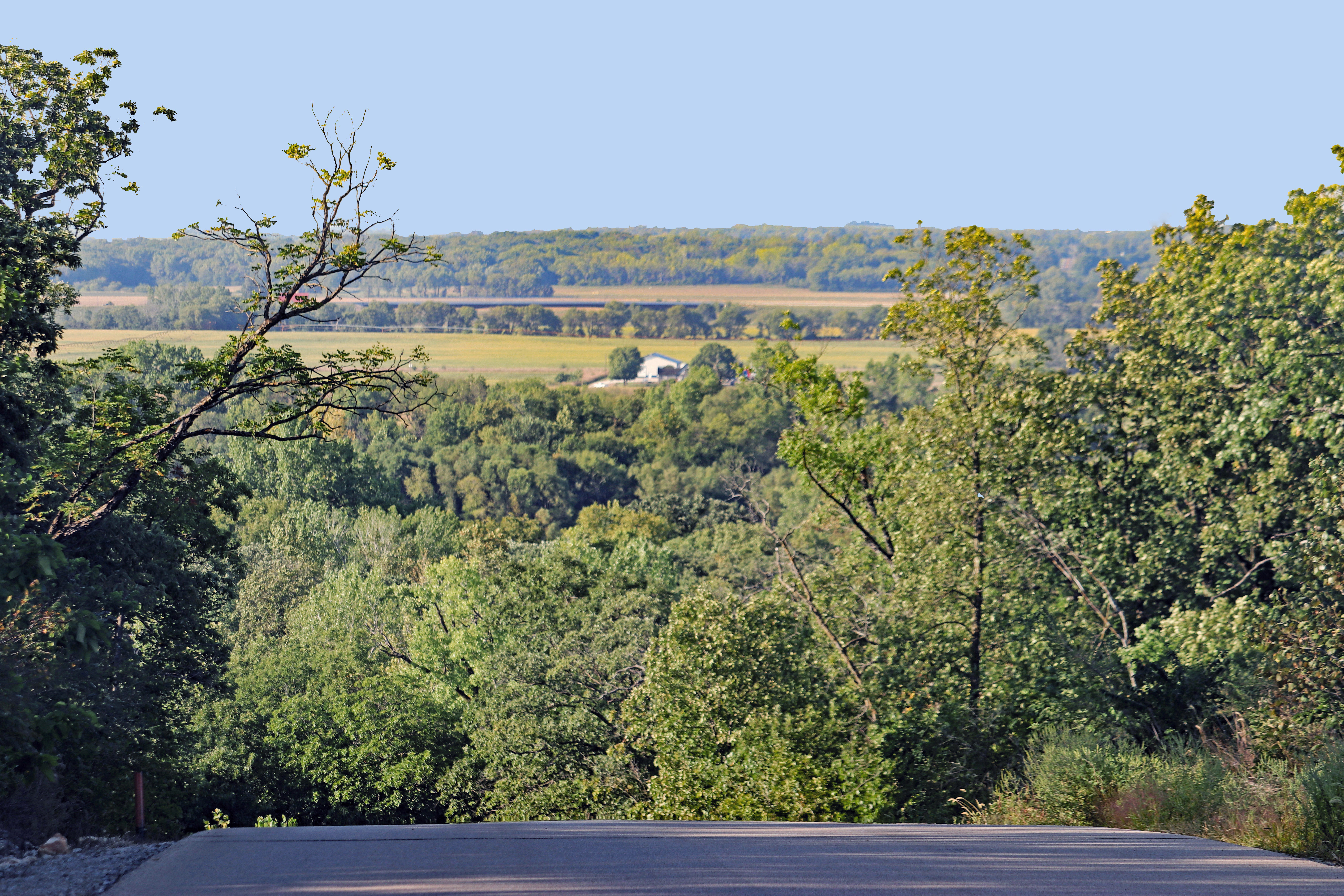 Overlooking the Kansas River valley north from Kaw River State Park.