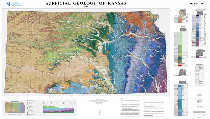 Surficial geology map of Kansas