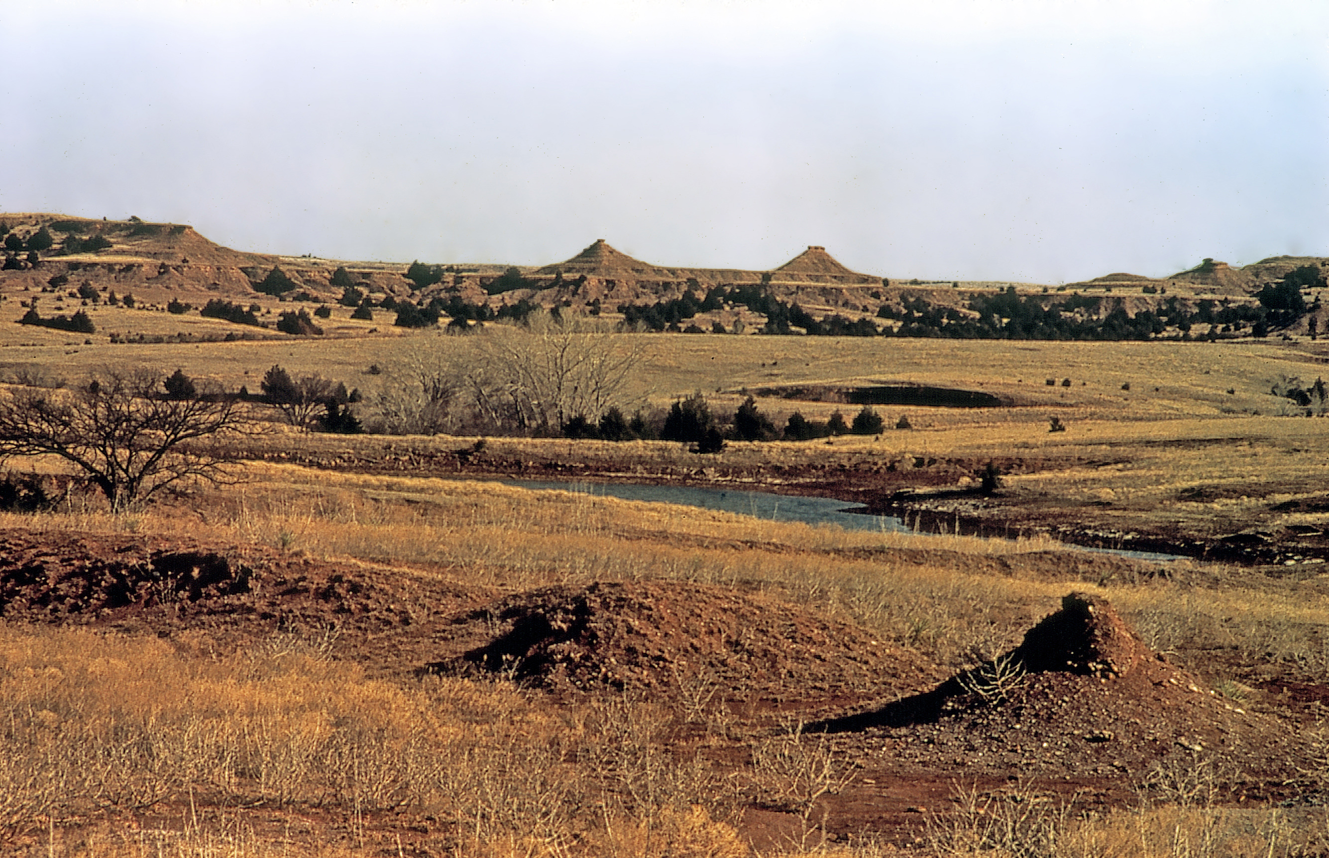 Twin Buttes in the Red Hills.