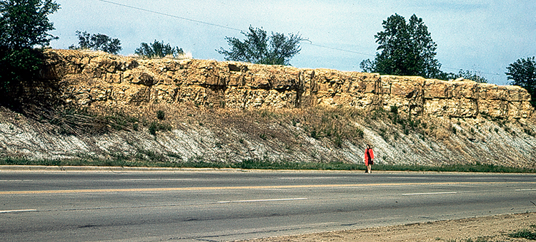 Oread Limestone road cut