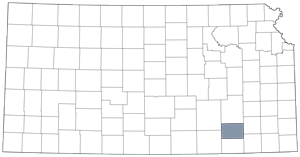 Elk County locator map