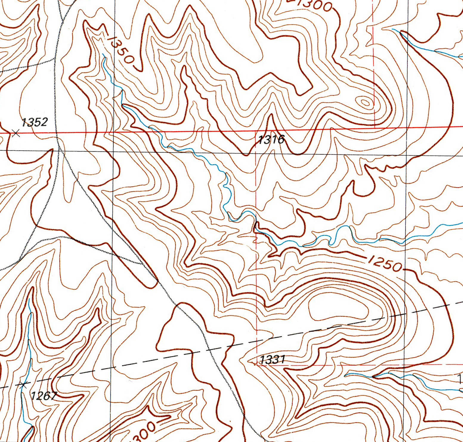 Sample topographic map