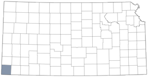 Morton County locator map