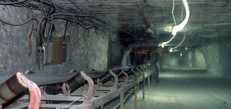 Underground salt mine