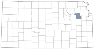 Shawnee County locator map
