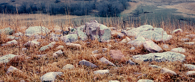 Quartzite boulders in Wabaunsee County
