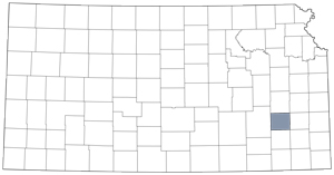 Woodson County locator map