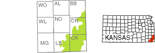 Cherokee Lowlands in southeast Kansas