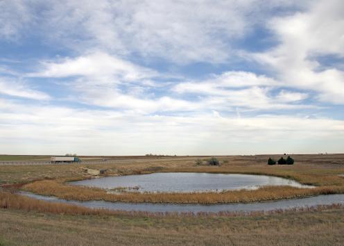 Water-filled sinkhole
