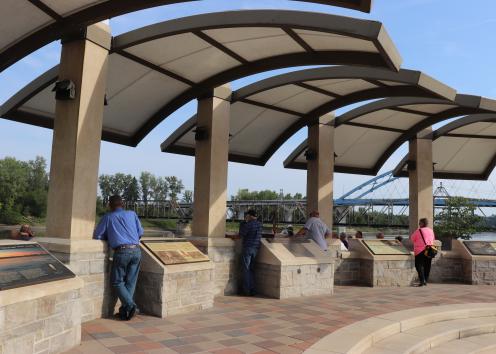 Pavilion overlooking river