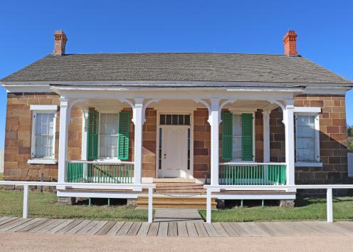 Sandstone building constructed as the commanding officer's quarters