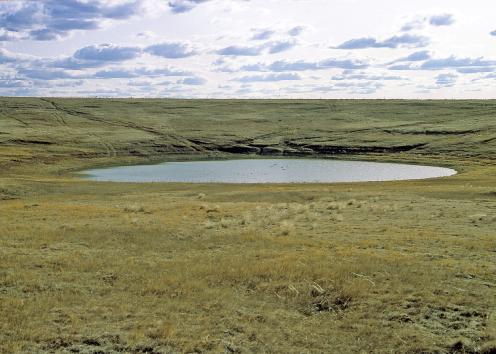 Water-filled sinkhole