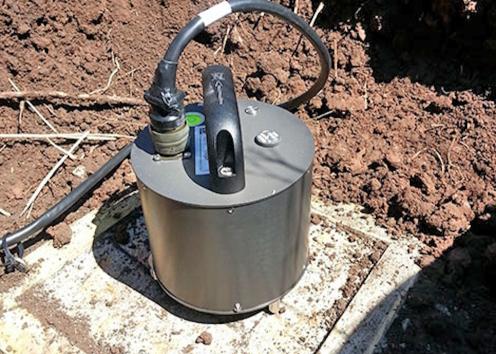 Seismometer at a KGS seismic station.