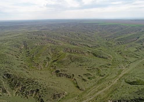 Aerial view of the Arikaree Breaks
