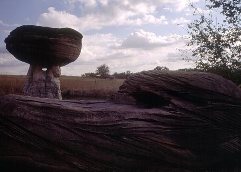 Mushroom-shaped concretions