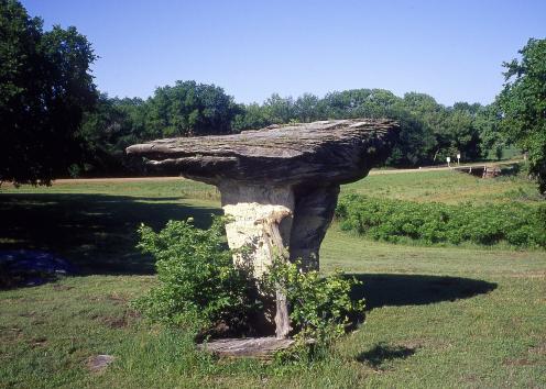 Mushroom-shaped concretion