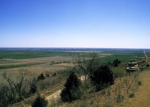 Vista of farmland south-southeast of Coronado Heights