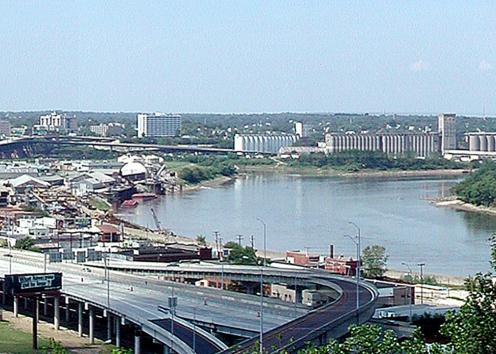 Confluence of two rivers